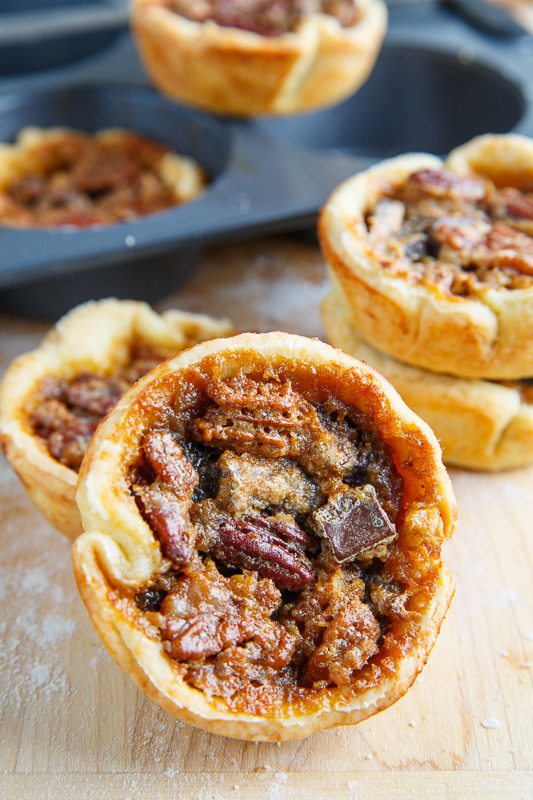 butter tarts with raisins and walnuts